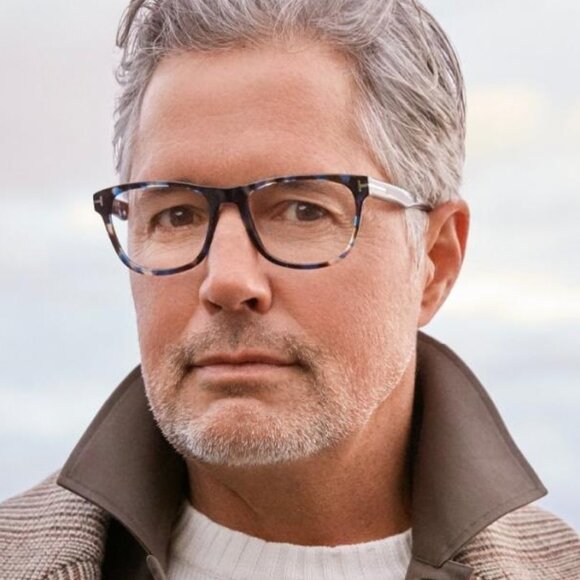 🕶️ New Tom Ford FT5662-B 055 56mm Eyeglasses - Blue Havana Frame - Picture 2 of 11